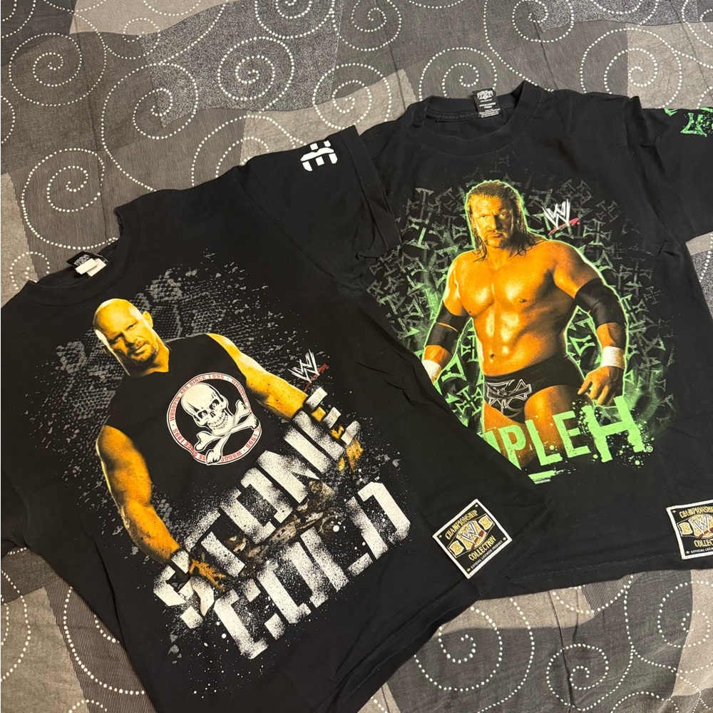 WWE Stone Cold and Triple H Graphic T-Shirts